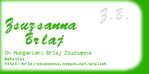 zsuzsanna brlaj business card